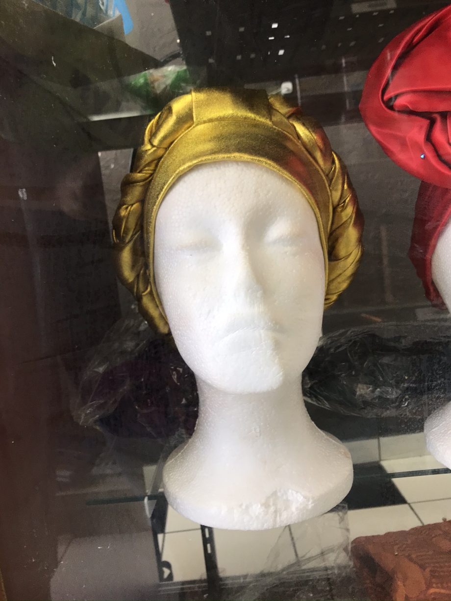OLATEE SATIN TURBAN LEMON
